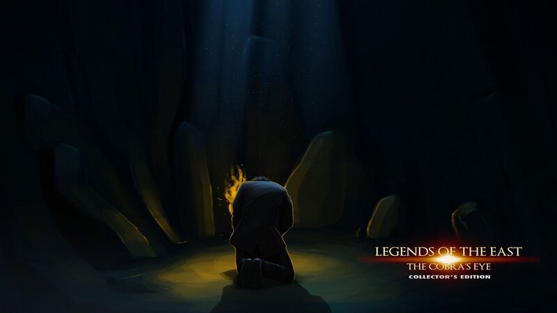 Person Kneeling in Cave