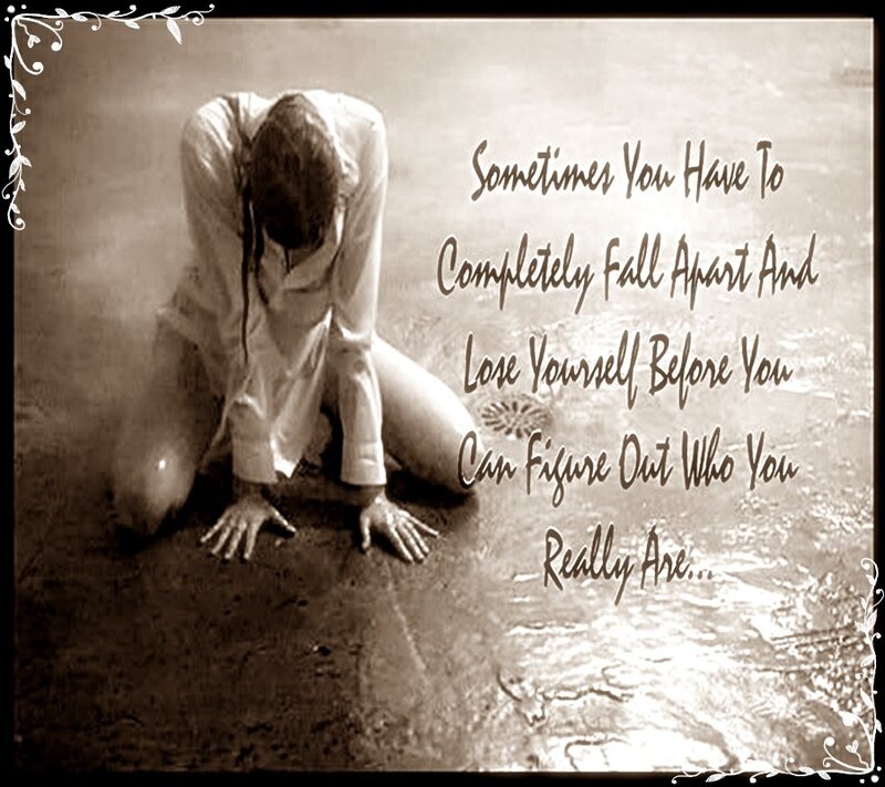 person kneeling in distress