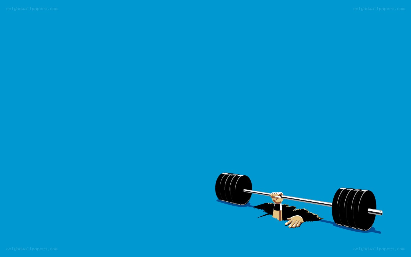 Person lifting barbell from hole