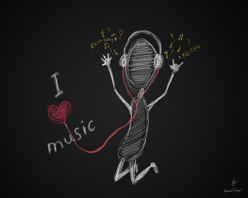 person listening to music