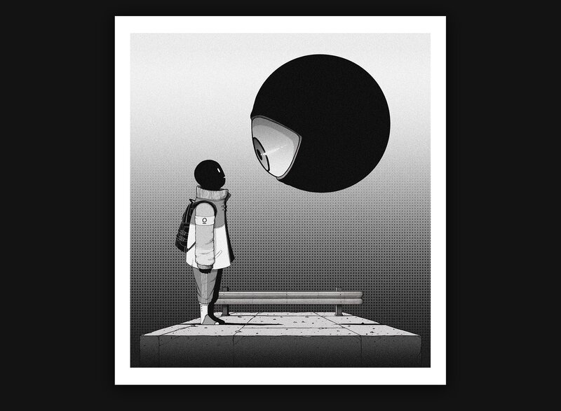 Person Looking at Floating Eye