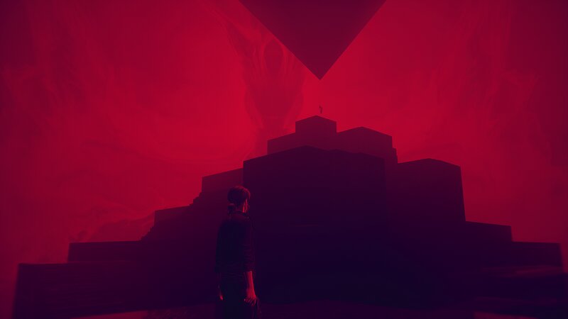 Person Looking at Pyramid