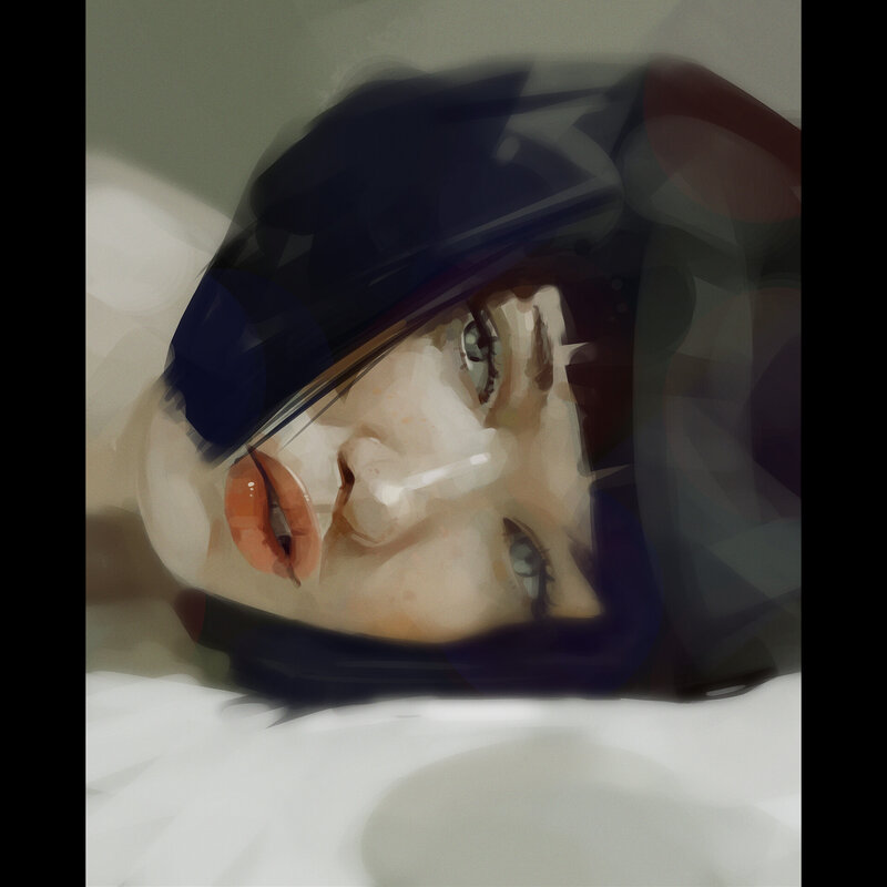 Person Lying Down — White