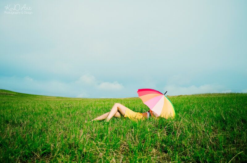 Person Lying in Grass — Green