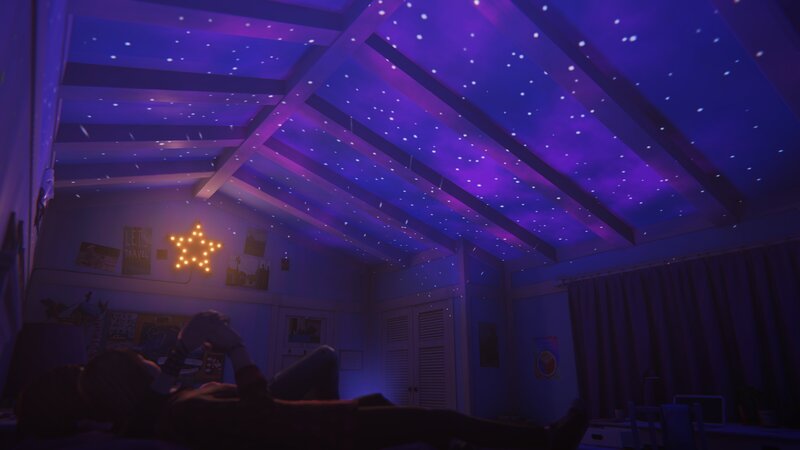 Person Lying on Bed — Purple