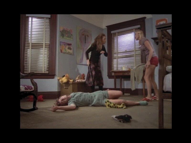 Person Lying on Floor — Gray