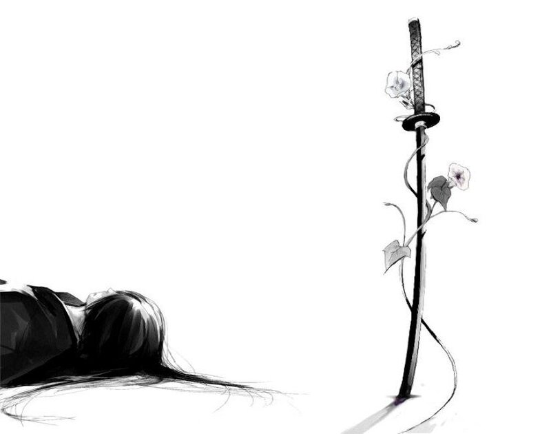 Person Lying on Ground — Black, Dramatic