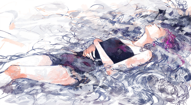 Person Lying on Ground — Gray
