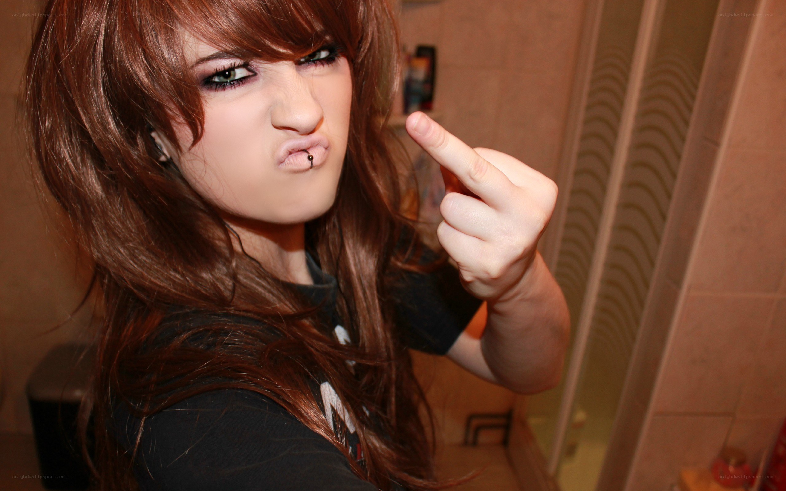 person making a rude gesture