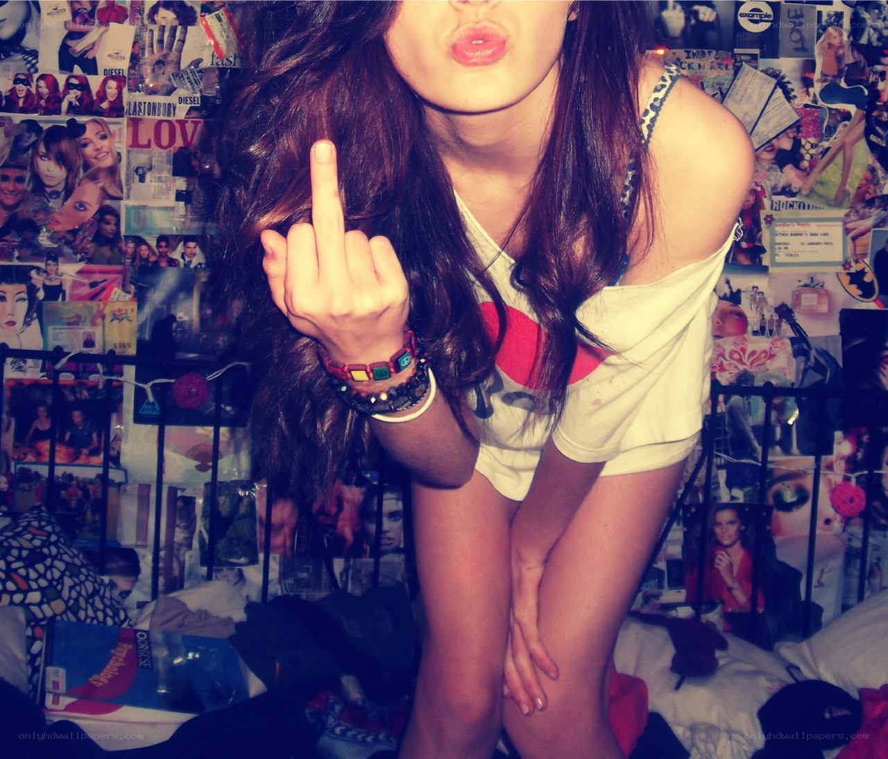 person making a rude gesture