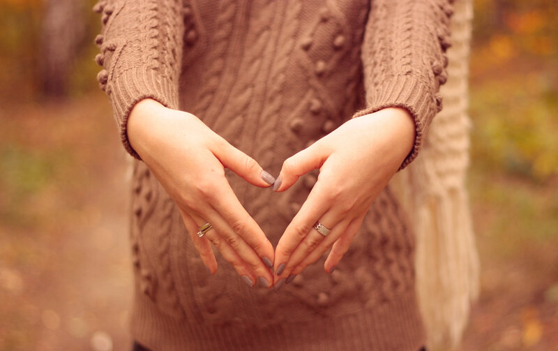 Person Making Heart Shape — Brown