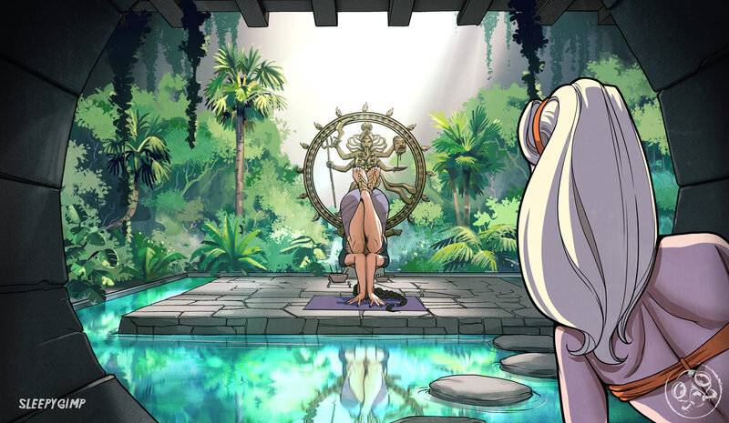 Person Meditating in Jungle