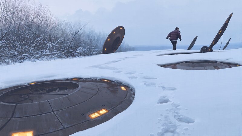 Person Near Alien Craft