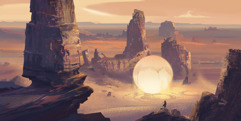 Person Near Glowing Orb