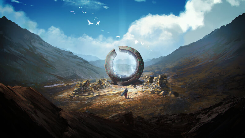 Person Near Portal