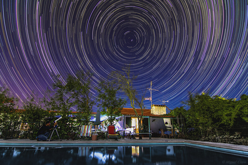Person Observing Stars
