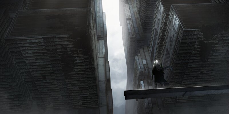 Person on a Beam — Gray