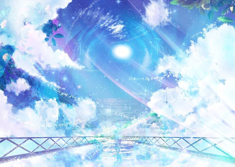 Person on a Bridge — Blue
