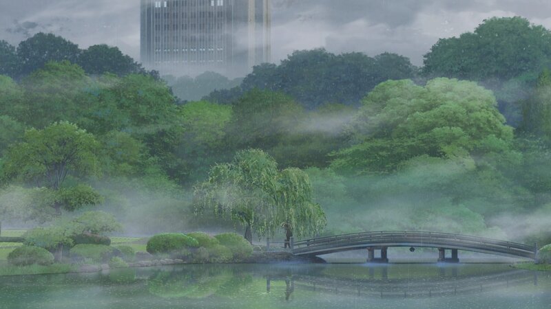 Person on a Bridge — Green, Serene, Morning