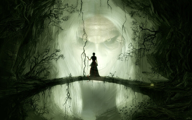 Person on a Bridge — Green