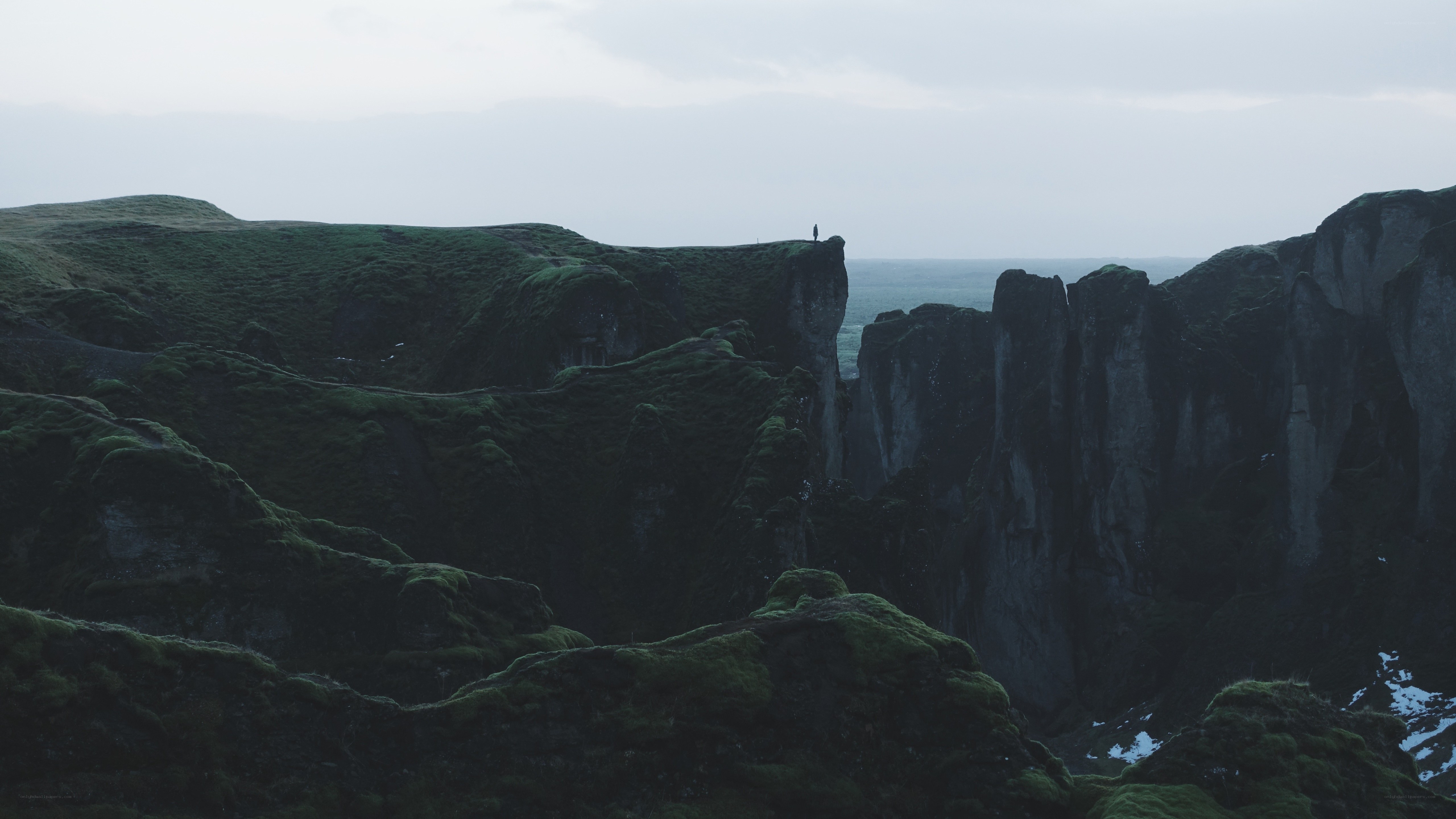 person on a cliff edge