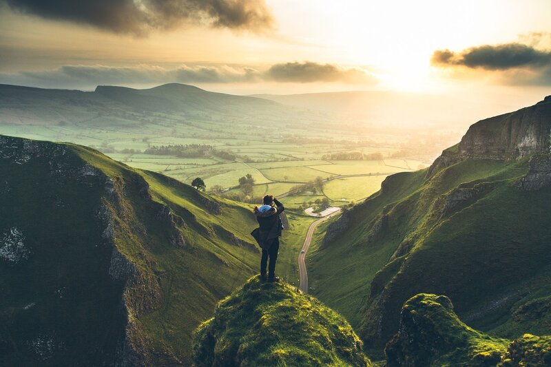 Person on a Cliff — Green