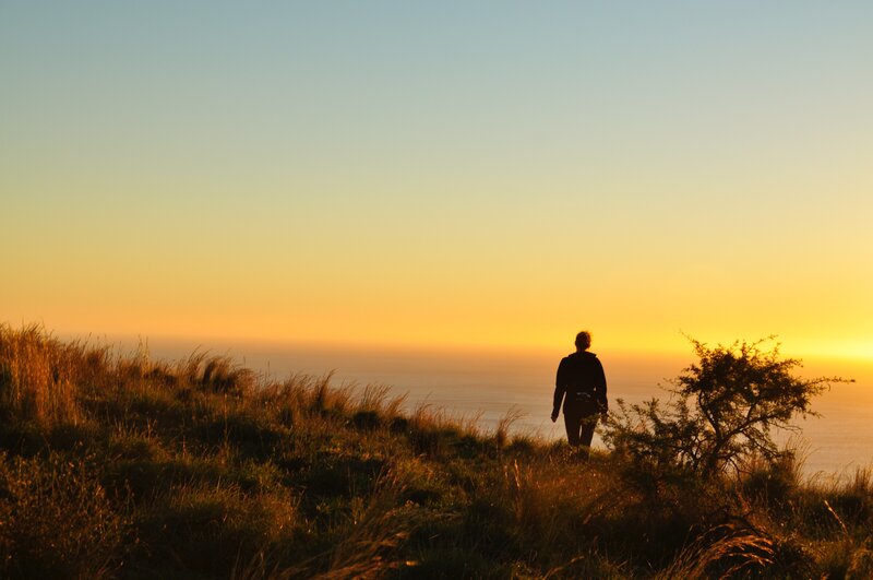 Person on a Hill — Blue