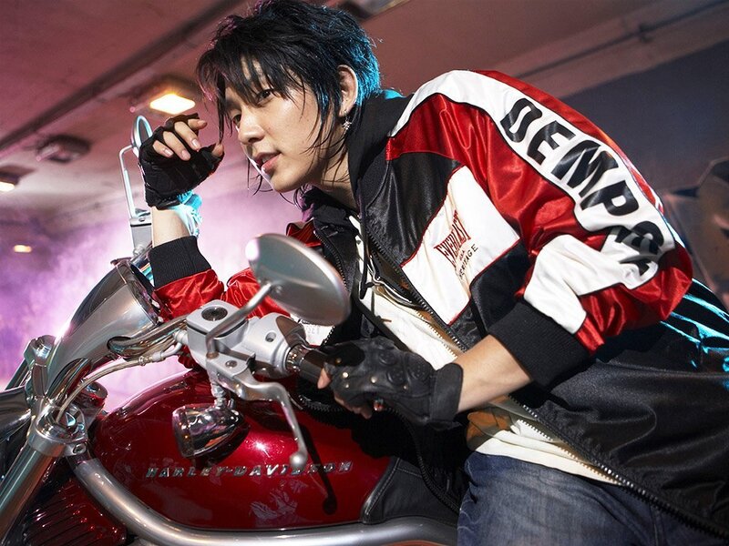 person on a motorcycle