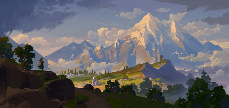 Person on a Mountain Path