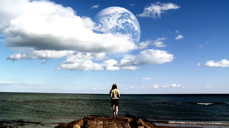 Person on a Pier — Blue, Dramatic, Afternoon