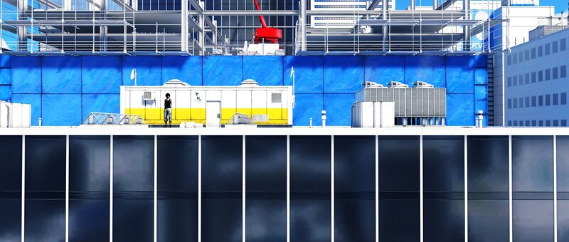person on a rooftop