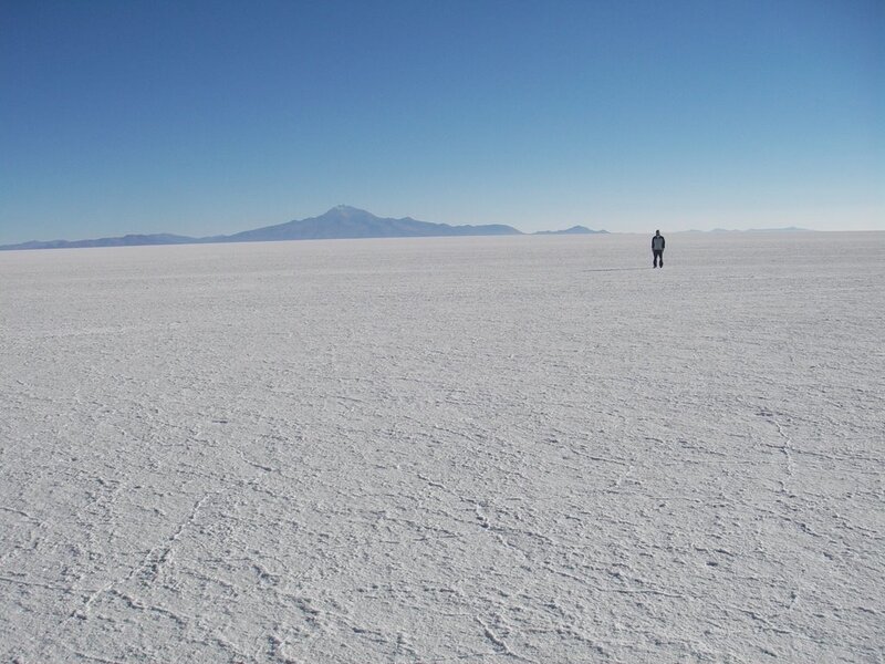 Person on a salt flat