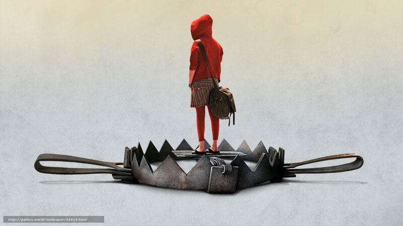 person on a trap