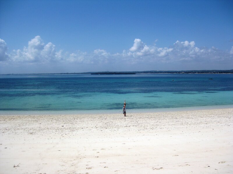 Person on a tropical beach