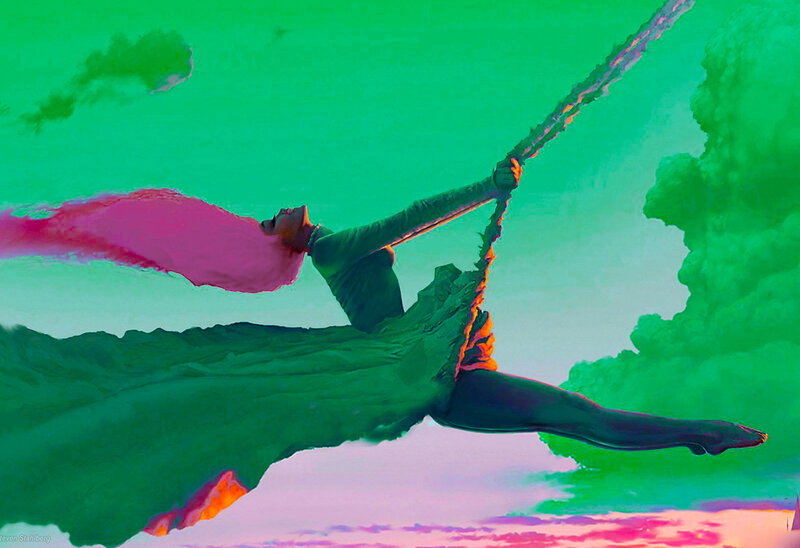 Person on Aerial Silk