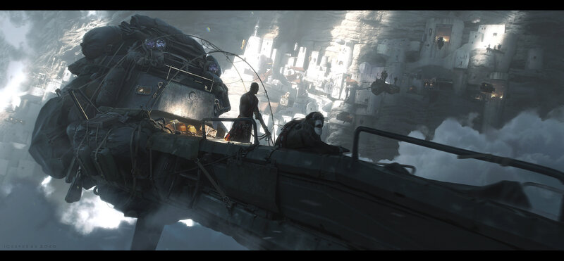 Person on Airship Deck