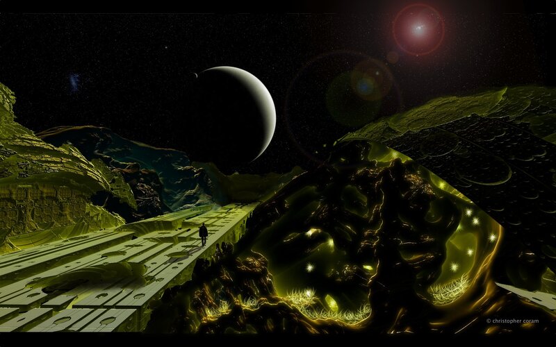 Person on Alien Landscape
