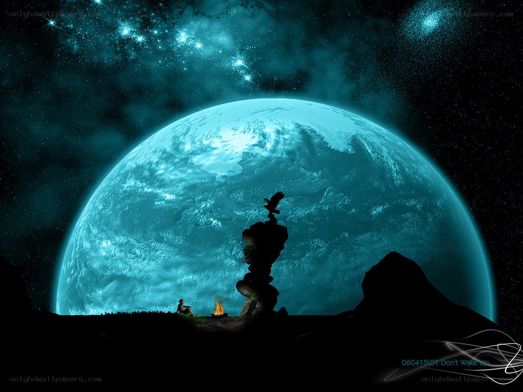 Person on alien planet