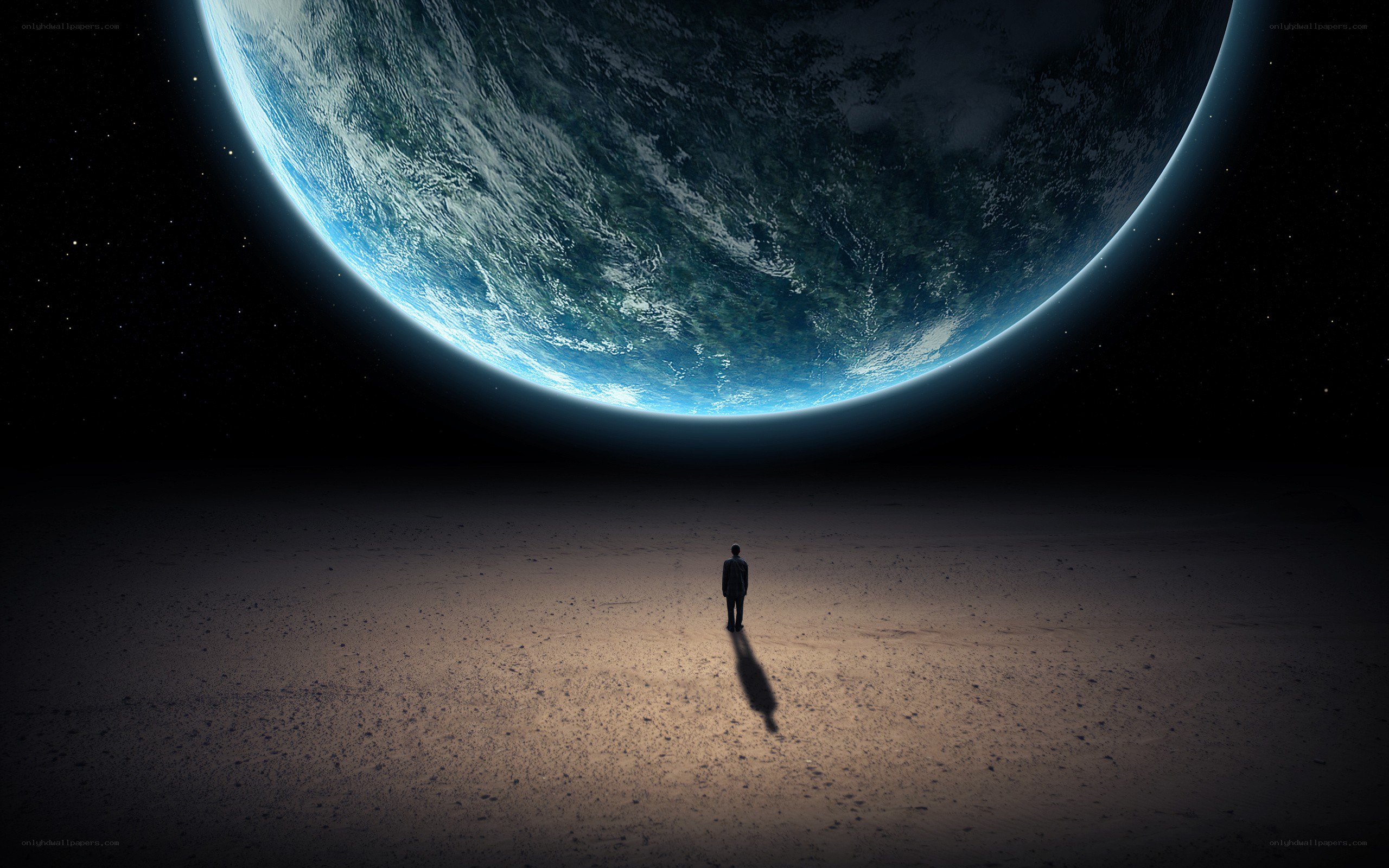 Person on alien planet