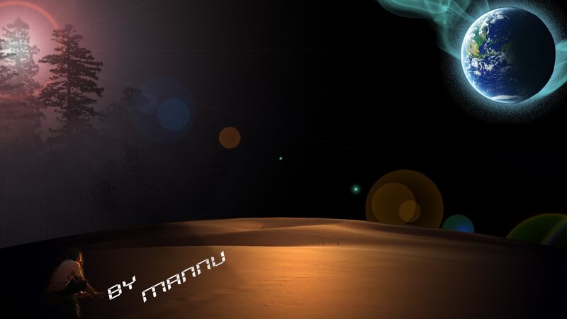 Person on Alien Planet — Black, Dramatic