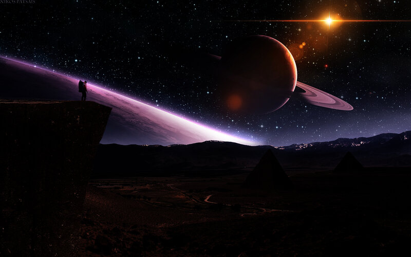 Person on Alien Planet — Black