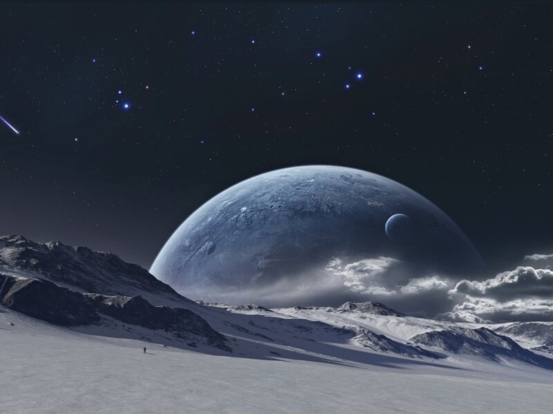 Person on Alien Planet — Blue