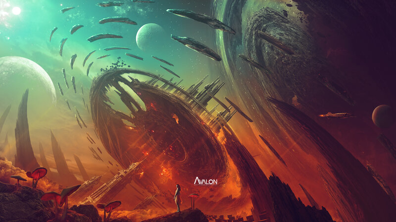 Person on Alien Planet — Green, Dramatic