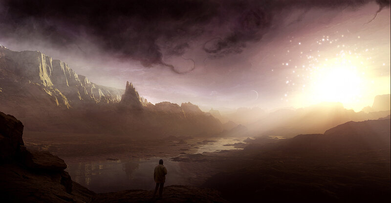 Person on Alien Planet — Purple