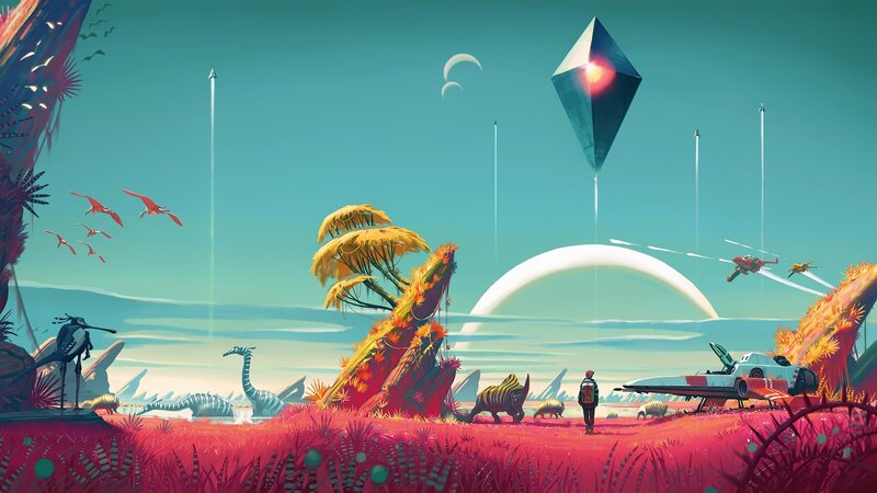 Person on Alien Planet — Red