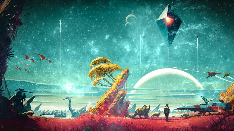 Person on Alien Planet — Teal, Dramatic