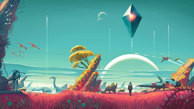 Person on Alien Planet — Teal, Serene