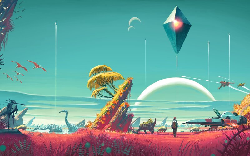 Person on Alien Planet — Teal