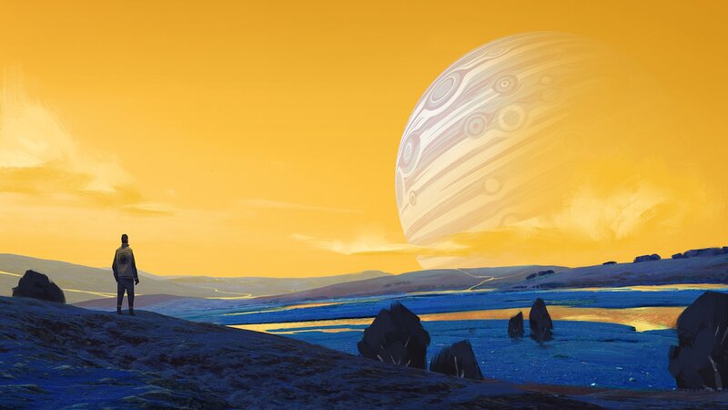 Person on Alien Planet — Yellow