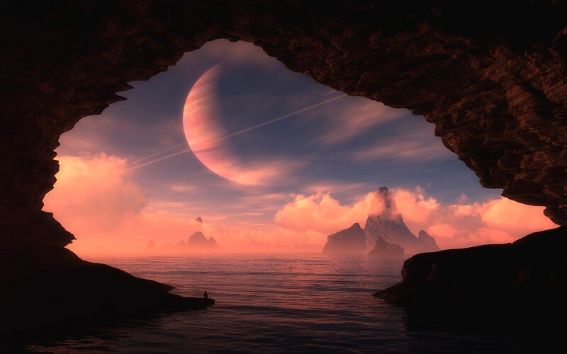 Person on Alien Shore — Pink